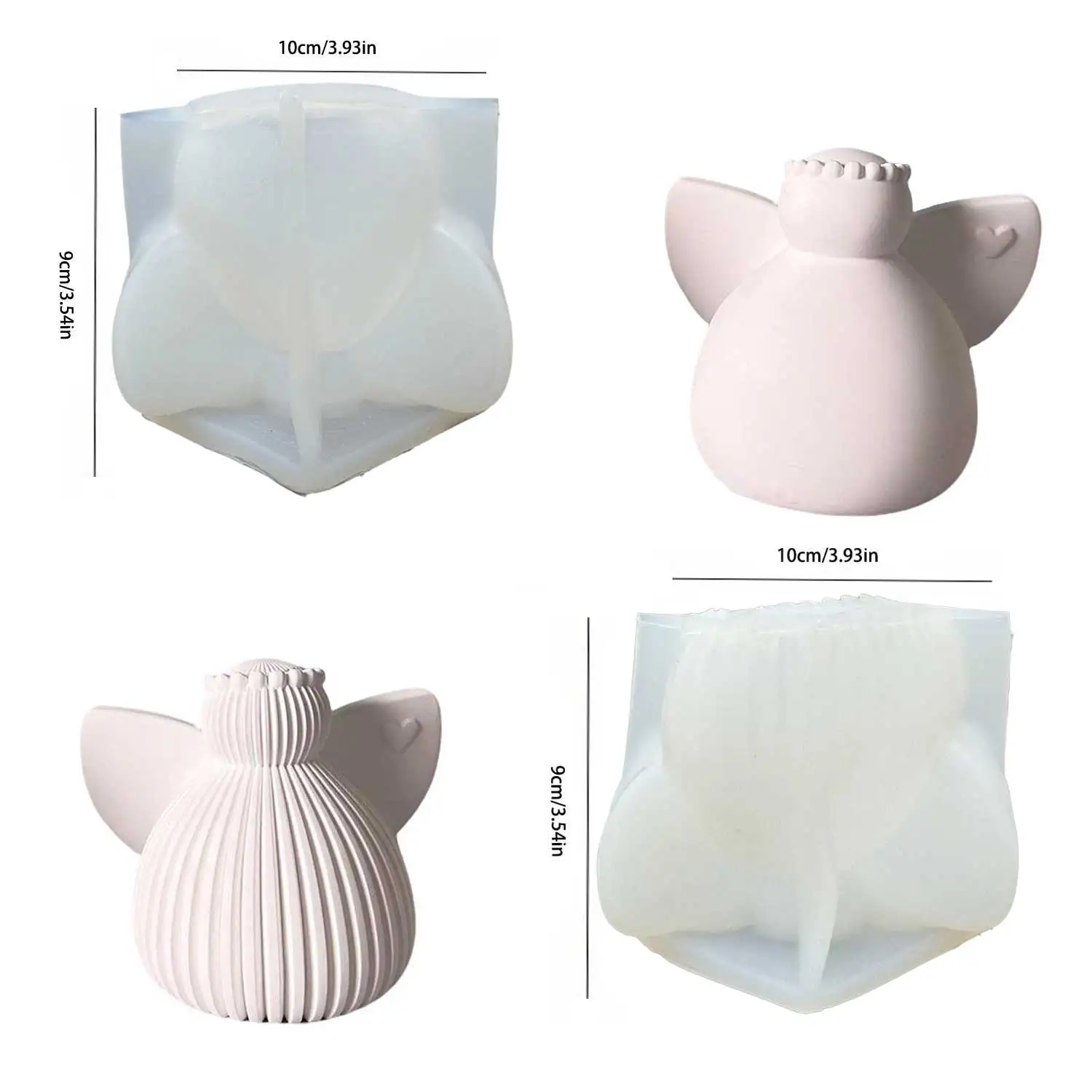 

Chubby and elegant angel mold, suitable for Christmas, Halloween, wedding, compatible with silicone, plaster, resin, clay, DIY