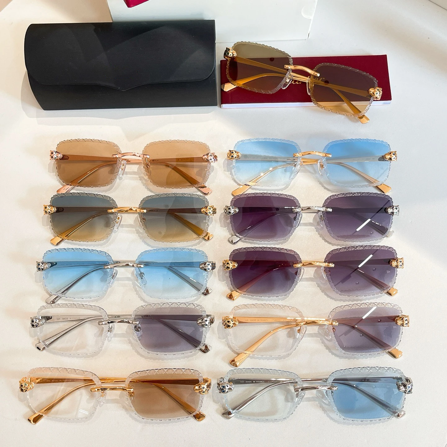Luxury High Quality Frame Glasses UV400 Protection Unisex 2025 High Grade Fashion Frameless Sunglasses
