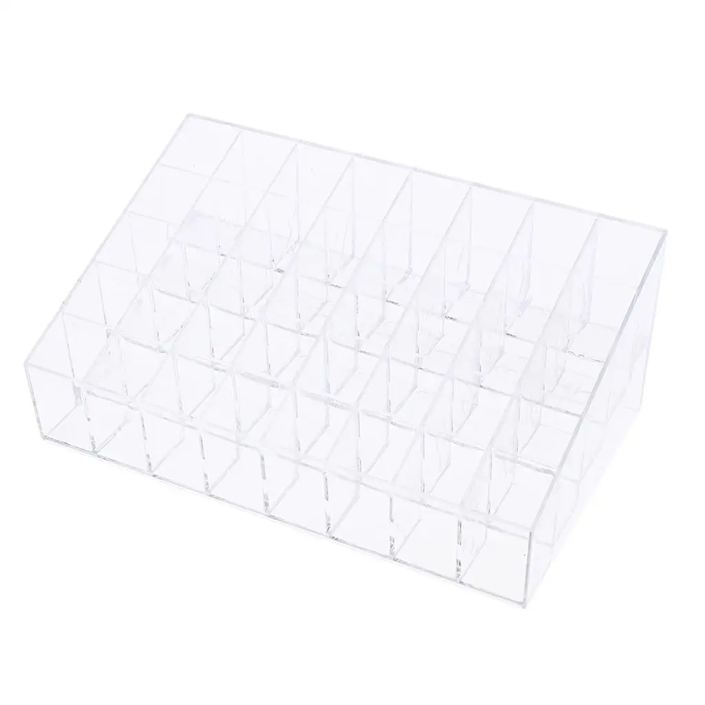 40 Acrylic Lipstick Lip Gloss Balm Sticks Display Stand Cosmetic Organizer Makeup Case