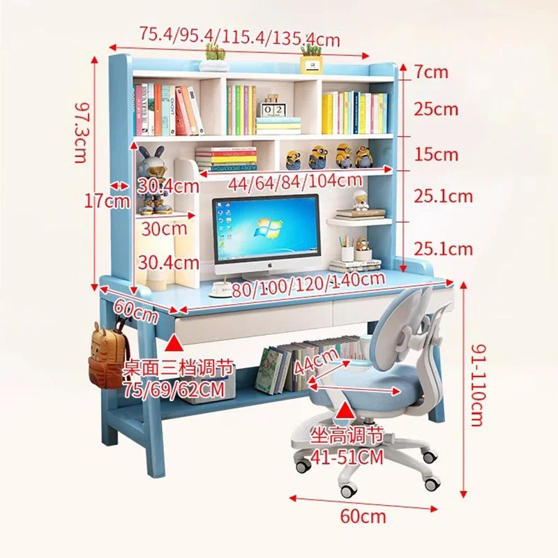 어린이 공부 테이블, 초등학생 의자, 어린이 책상 테이블, 작은 소녀 방 책상 가구, 각도 조절 가능