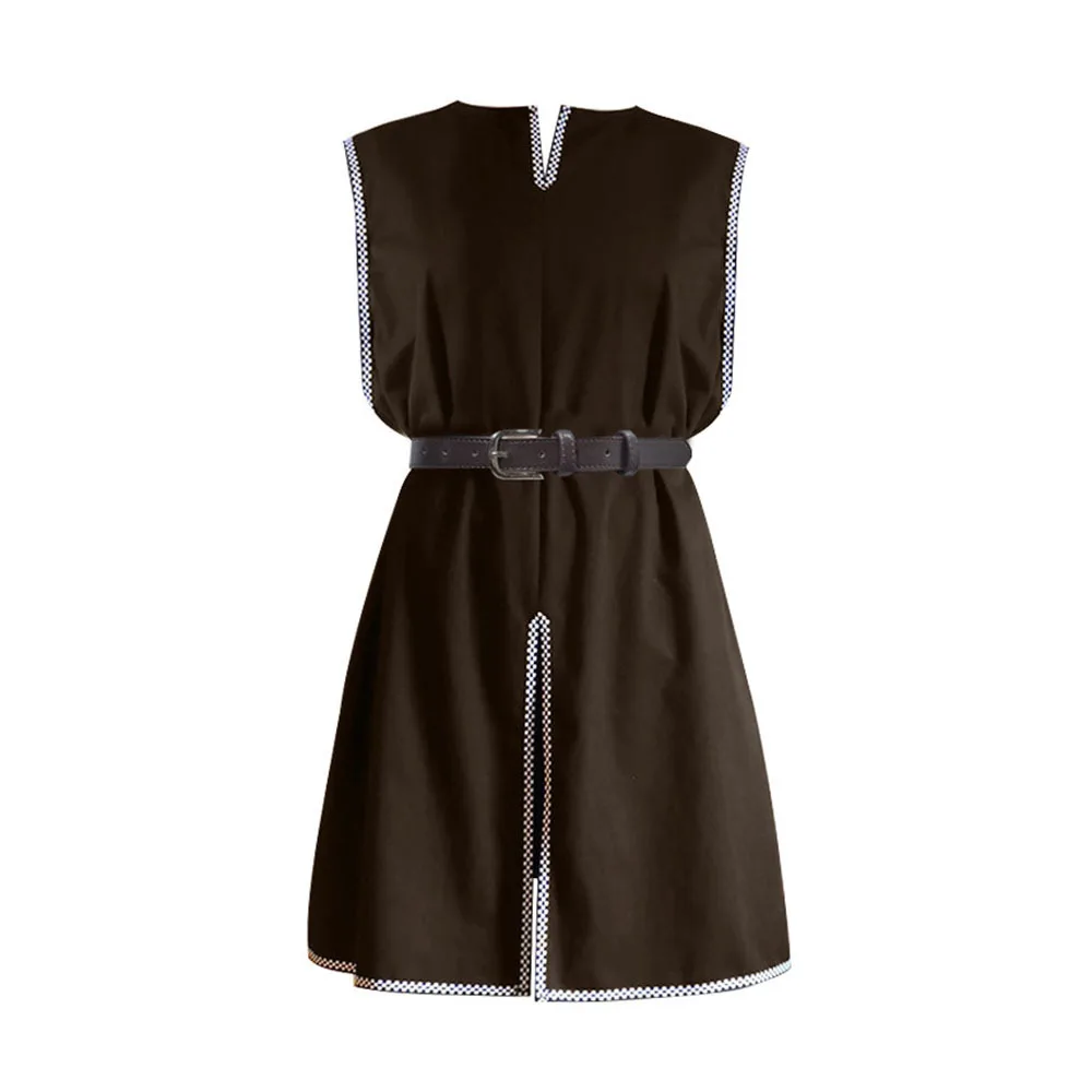 Vestido largo de caballero Retro Medieval para hombre, disfraz de samurái de batalla de loween, ropa redonda con cintura cosida para hombre