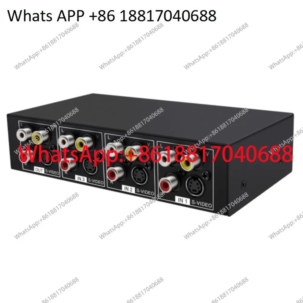 VSSW41   AV Switcher 4 In 1 Out Video 720P Switcher with 3.5mm Audio Output Metal Case
