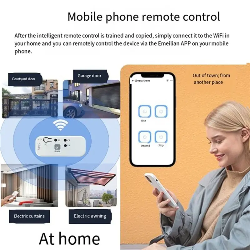 【今すぐ節約】2X Ewelink 433Mhz デュプリケーター ガレージドアリモコン 電動ドア ローリングドア カーテン オーニング サンシェード用