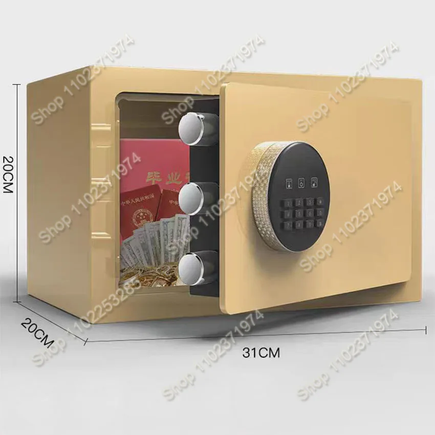 Small Safe Deposit Box 20CM Height Small combination office safe box Use for Home Office