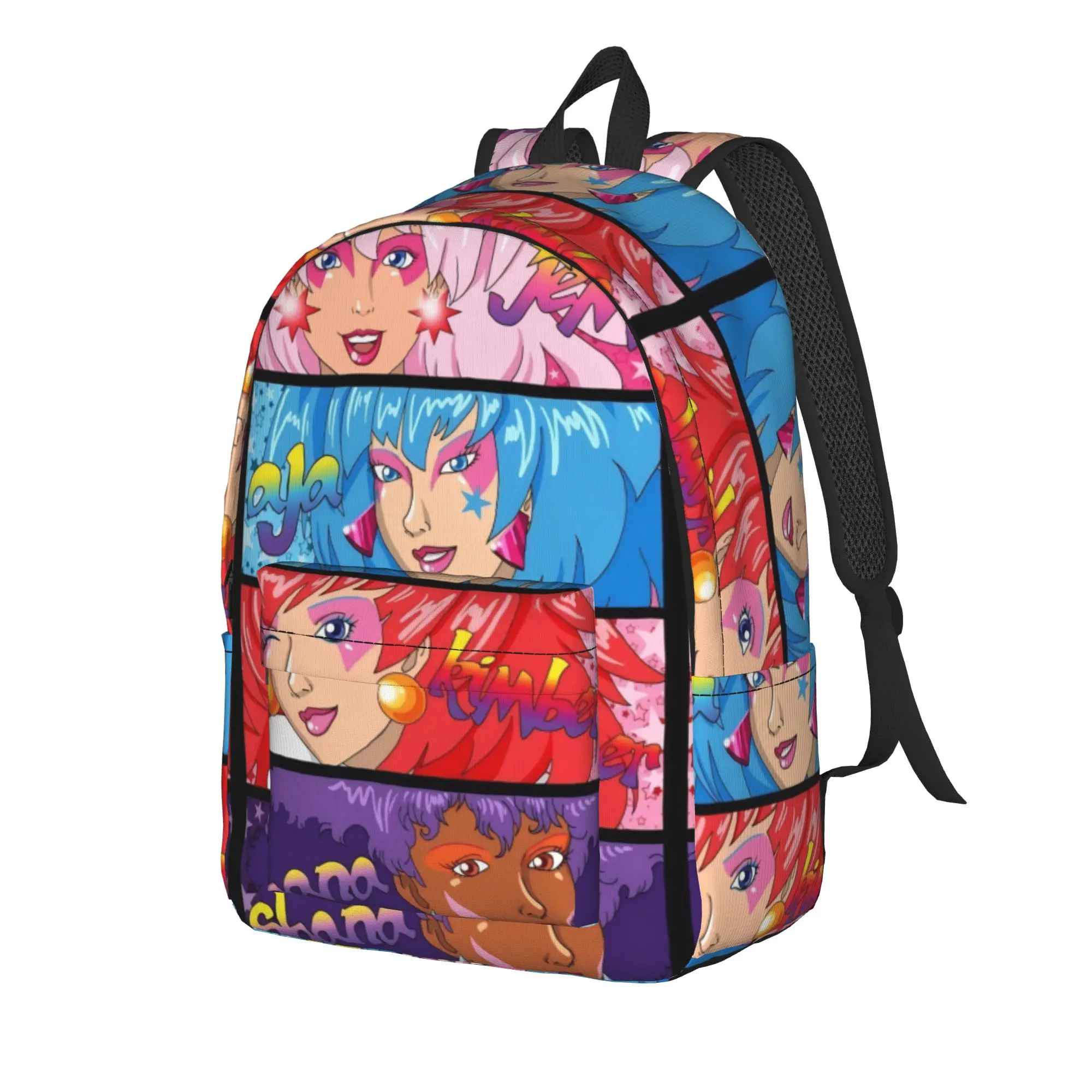 Jem And The Holograms Backpack for Men Women Casual Student Hiking Travel Daypack  Laptop Canvas Bags Outdoor