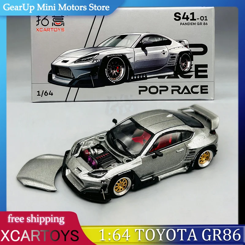 

XCARTOYS 1:64 Toyota GR86 Pandem Wide Body Kit Alloy Diecast Model Car Toy POPRACE JDM Tuned Racing Version Christmas Gift Boy