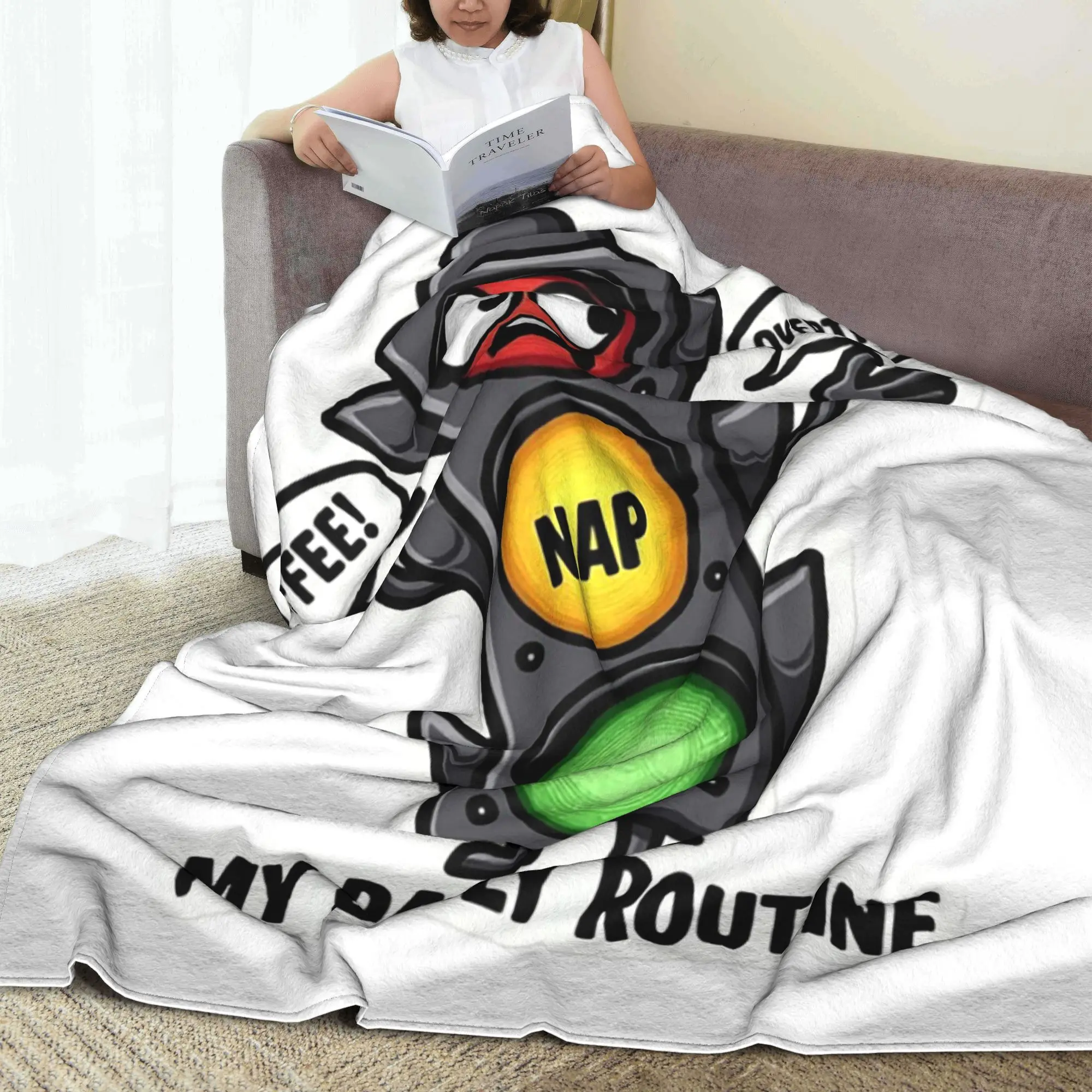 Funny Traffic Light Design Blankets Multi-function Flannel Sofa Throw Blanket for Home Bedroom Travel Throws Bedspread Quilt