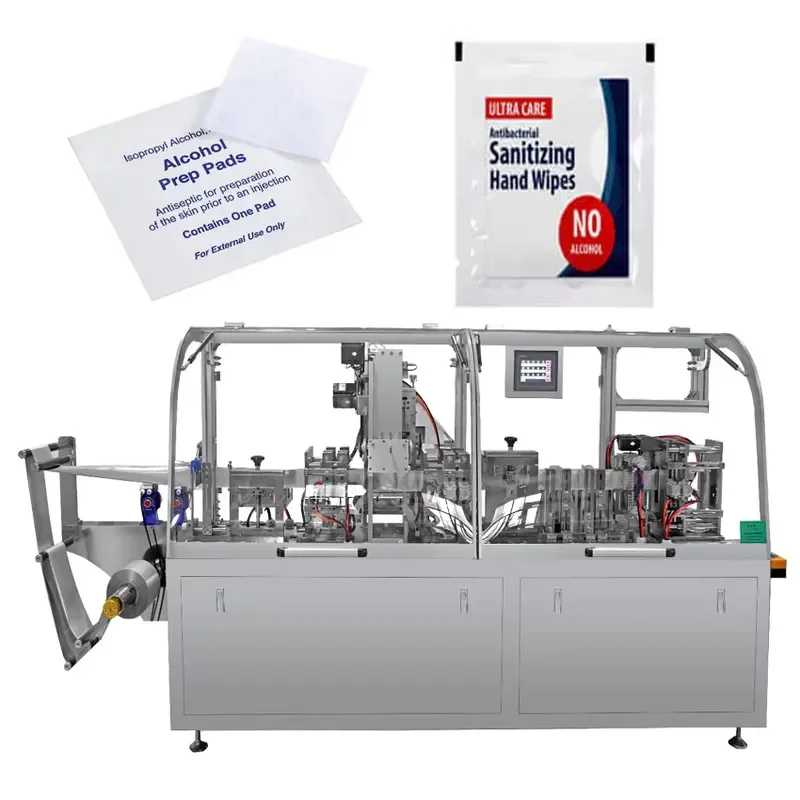 2026 CE Automatic Single Prep Pad Alcohole Wet Baby Wipes Tissue Towel Production Making Packing Machine