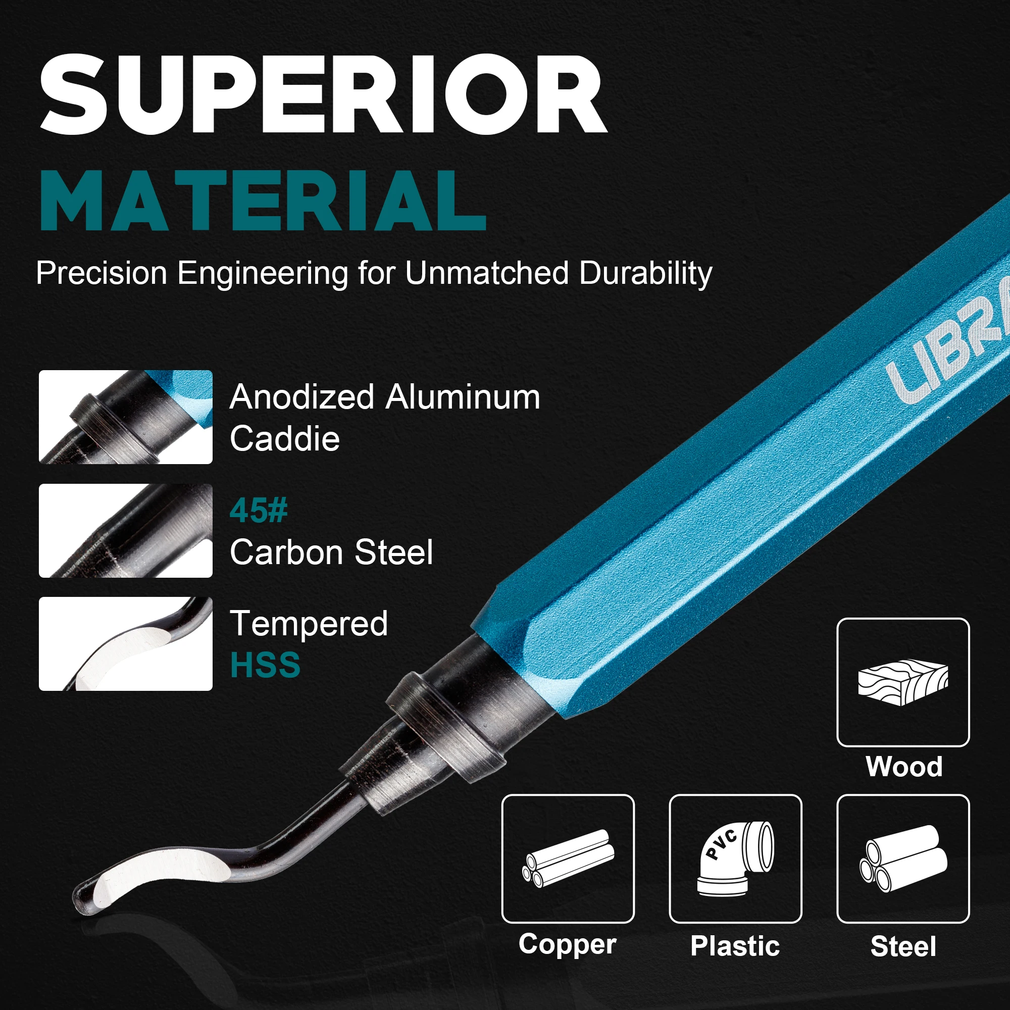 Deburring Tool with 11 Extra Blades Burr Cutter Trimming Knife Scraper Deburring Tool DIY Edge Cutter Router Bit Rotary Deburr