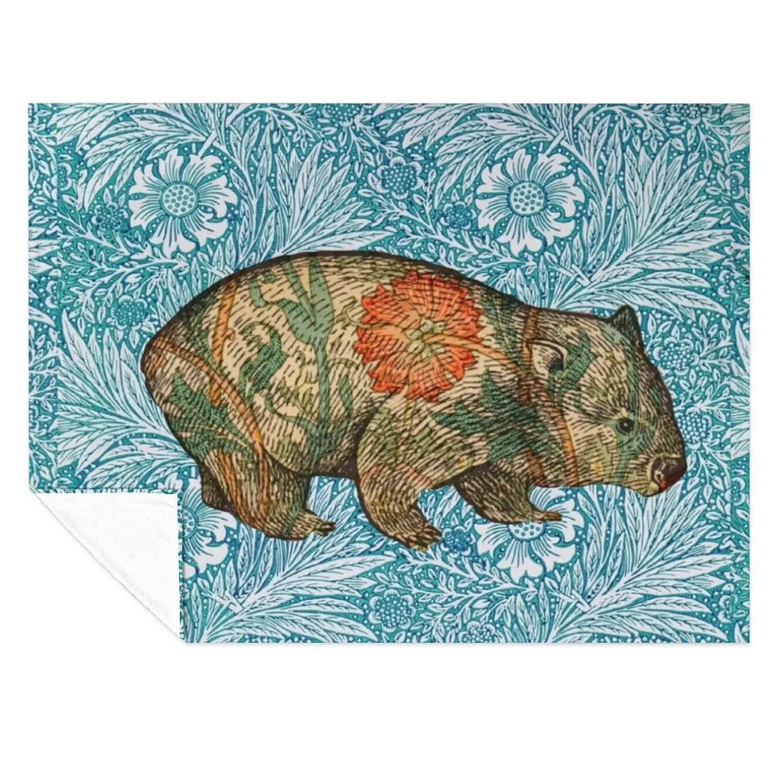 

Rossetti's Wombat in Blue Marigold Throw Blanket Soft Beds for sofa For Baby Bed Fashionable Blankets