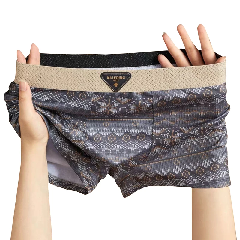 4pcs Ethnic Style Men's Underwear Light Luxury Style Men Boxershorts Comfortable Breathable for Young People Fashion Men Panties