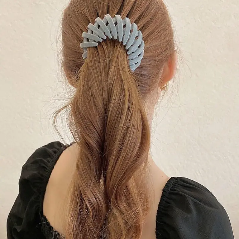 2Pcs Ponytail Hair Clips for Women Bird Nest Shaped Hair Claw Girls Simple Hairpin Lazy Braider Tool Women Hair Accessories