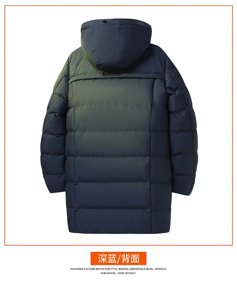 Mens Winter Plus Size Mid Length Cotton Padded Coat New Korean Style Casual Fashion Versatile Warm Loose Fit Outer Top For Male