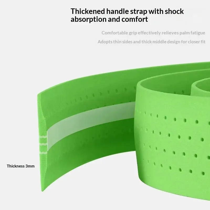 [F] 1Pair Anti-Vibration Bike Handlebar Tape Non-Slip PU EVA Bicycle Handle Bar Tape Soft Skin-friendly Road Bike Handlebar Tape