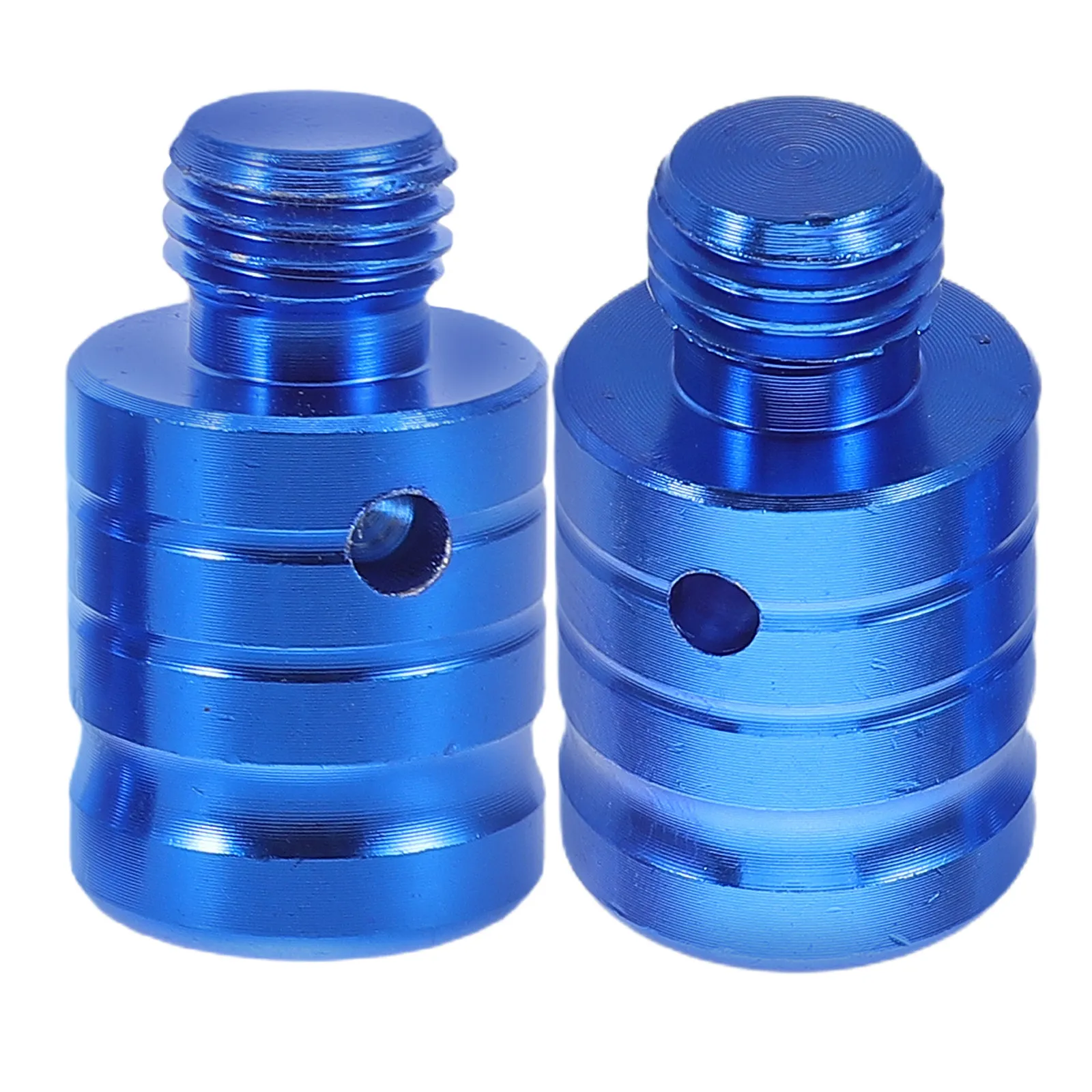 1Pair Blue Aluminum Rearview Mirror Mount Bolt for Motorcycle Motorbike Vintage Style Screw Adapter for Mirror Holder