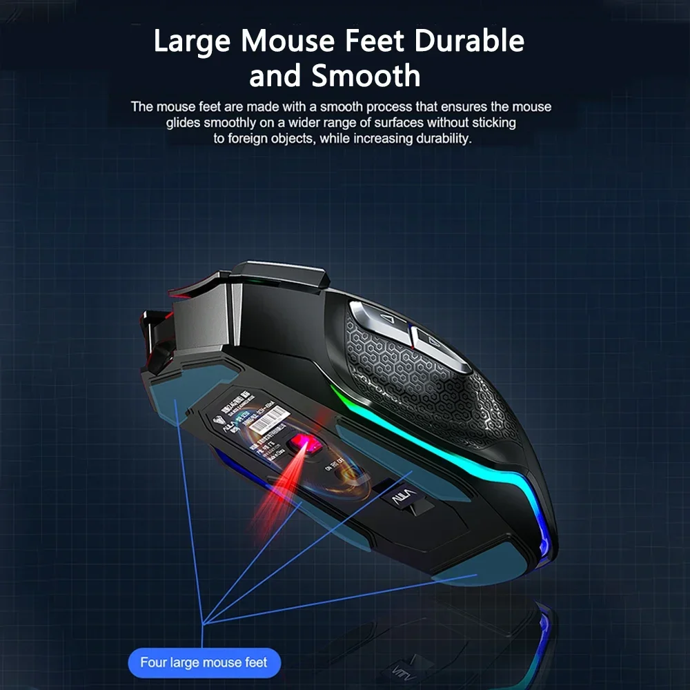 AULA SC550 Wireless Gaming Mouse Dual-mode Rechargeable Luminous Mechanical gaming mouse for Desktop/laptop E-sports USB Mouse