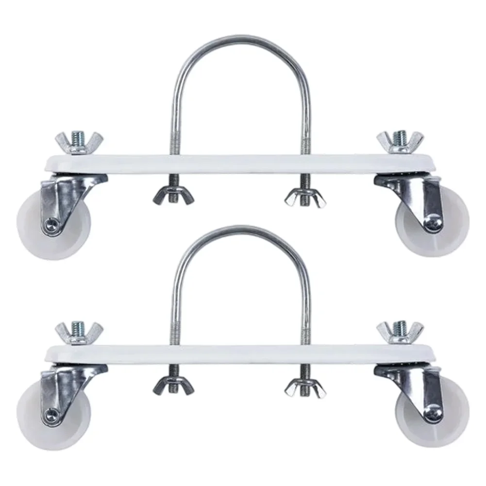 2pcs Carbon Steel  Radiator Feet Caster Stand Compatible With Oil Ting Hydroelectric Electric Heaters With Smooth 360° Wheels