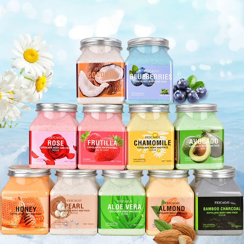 エクスフォーティングボディスクラバー、バスsalwater、肌の若返り、500ml