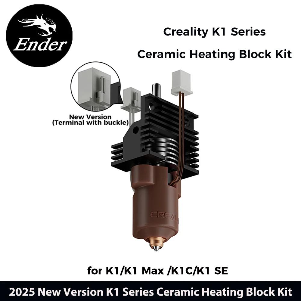 

Новая версия Creality серии K1, комплект керамических нагревательных блоков, клемма с пряжкой, совместимая с K1/K1 Max/K1C/K1 SE