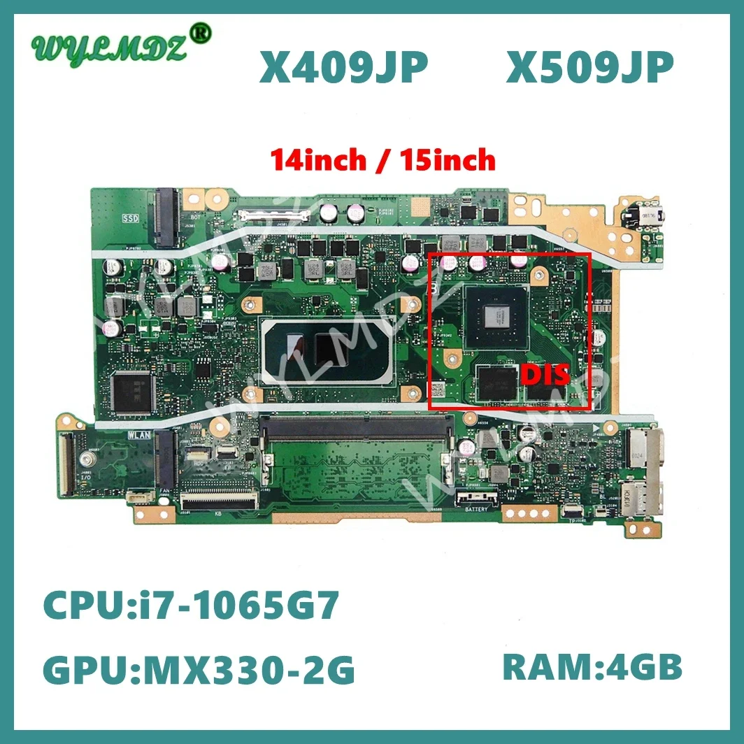 

X409JA i5 i7-10th Gen CPU 4GB-RAM UMA/MX330-V2G Mainboard X509JP X409JP X509JB X409JB X409JA X509JA P1510CJA Laptop Motherboard