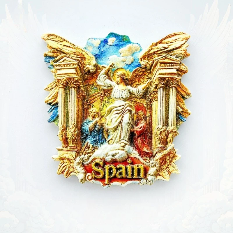 Spain Cathedral Fridge Magnet - Iconic 3D Sculpture & Church Souvenir Unique Religious Art Gift for Travel & Historic Decor