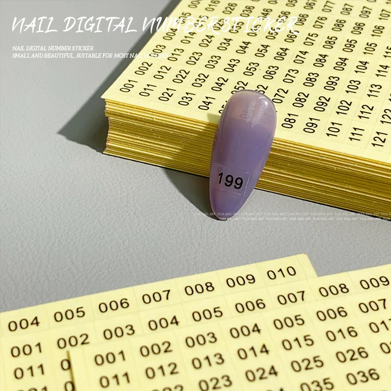 Nail Swatch Sticks Number Self Adhesive Label Laser Stickers Organising Nail UV Gel Polish Bottle Lipstick Serial Number Label