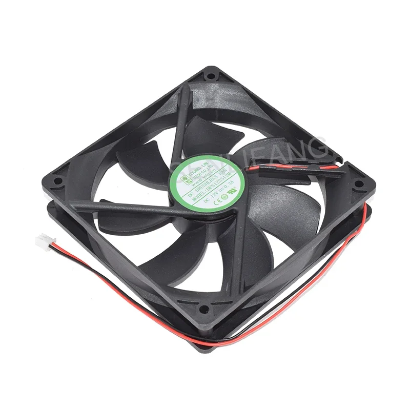 New For YOUNG LIN DFS122512M DC12V 0.3A Two Wires Square  Cooling Fan