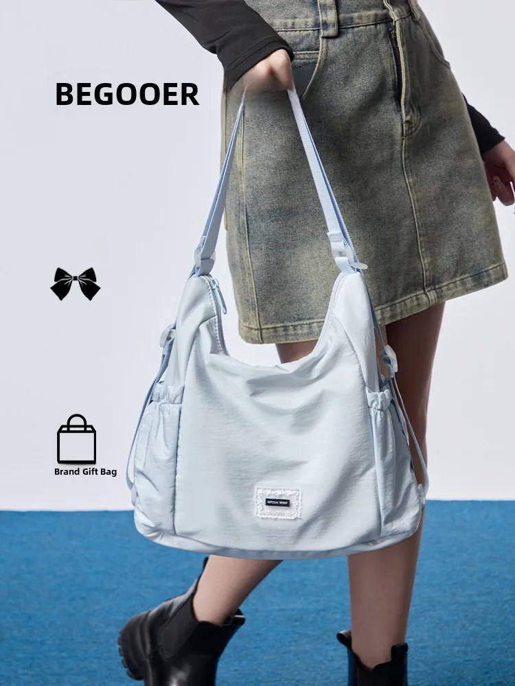 

BEGOOER Versatile Casual Large Capaci Women's Tote Bag Summer New Handbag oulder Bag Crossbody Bag Double Zipper Soft PU