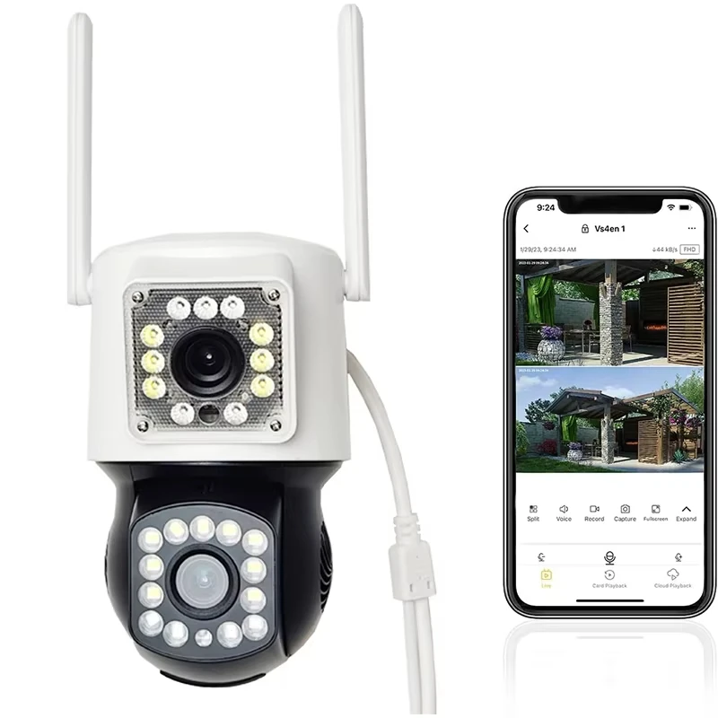 Firebox Q10 2MP WiFi Surveillance Camera, Dual Lens, 4X Digital Zoom, AI Human Detect, ONVIF, Outdoor Security PTZ IP Cameras