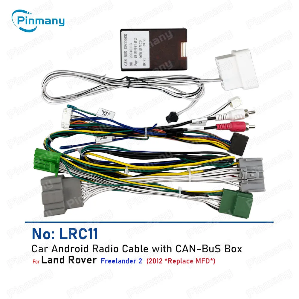 Car Android Radio Cable LRC11 CANBus Adapter 16-pin Power Wire Harness Connector Socke CAN Bus Box for Land Rover Freelander 2