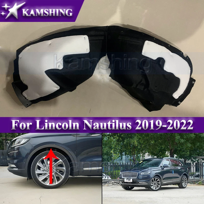 Kamshing 1 piece Car Fender Lined Mudguard For Lincoln Nautilus 2019-2022 Front or Rear Wheel Mudguards Lined