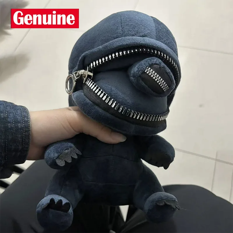 

New Alien Xenomorph Shaped Zipper Mouth Plush Doll Plush Pillows Stuffed Toy Cartoon Trendy Toys Children Birthday Xmas Gift