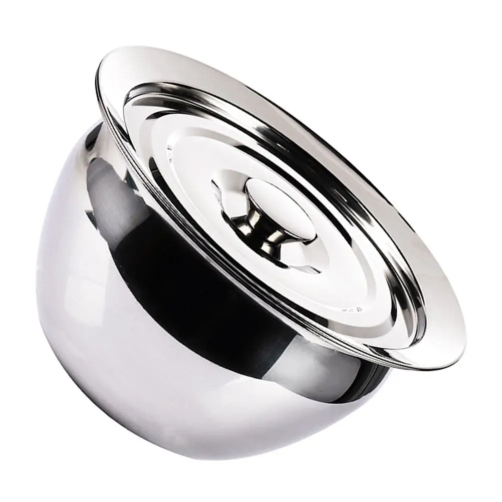 

1Pcs Stainless Steel Mixing Bowl Silver Multi-Functional Baking Cooking Salad Egg Whisk Food Serving Bowl Multi-Functional Pot