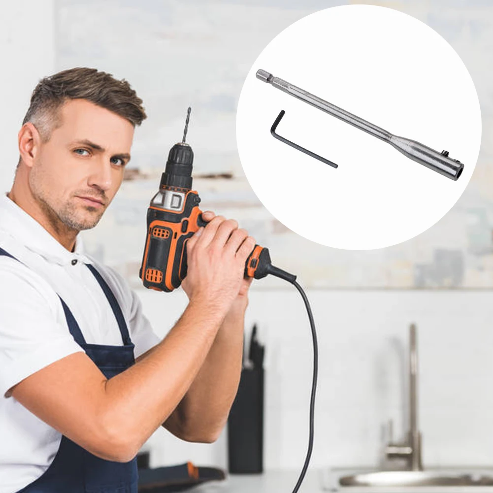 

150mm/300mm Hex Shank Extension Bars Alloy Steel Electric Drill Auxiliary Tools Extended Extension Rod Power Tool Parts