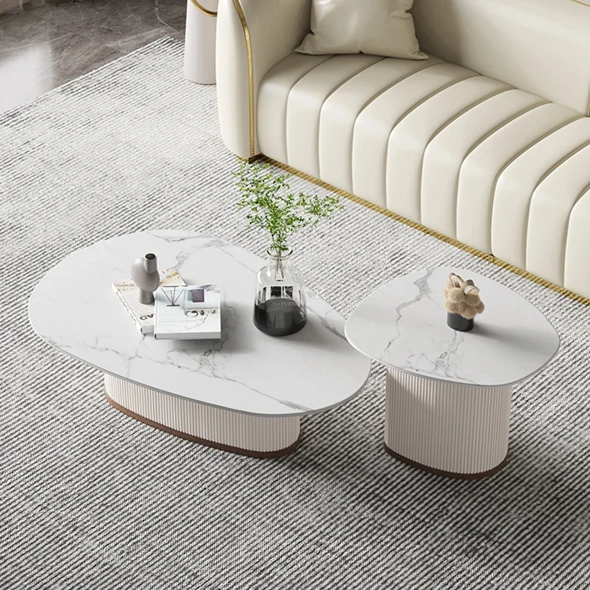 

A Modern Design Living Room Furniture Marble Corner Table Coffee Table