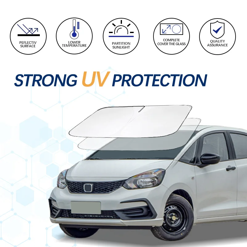 

Windshield Sun Shade For Honda FIT Jazz Sunshade Sun Visor Protector Foldable Blocks UV Rays Keep Your Car Cooler