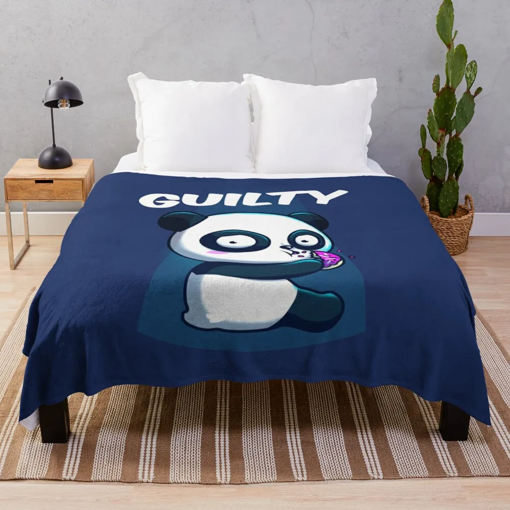 Guilty Panda Throw Blanket Retros Luxury Thicken manga Plush Blankets