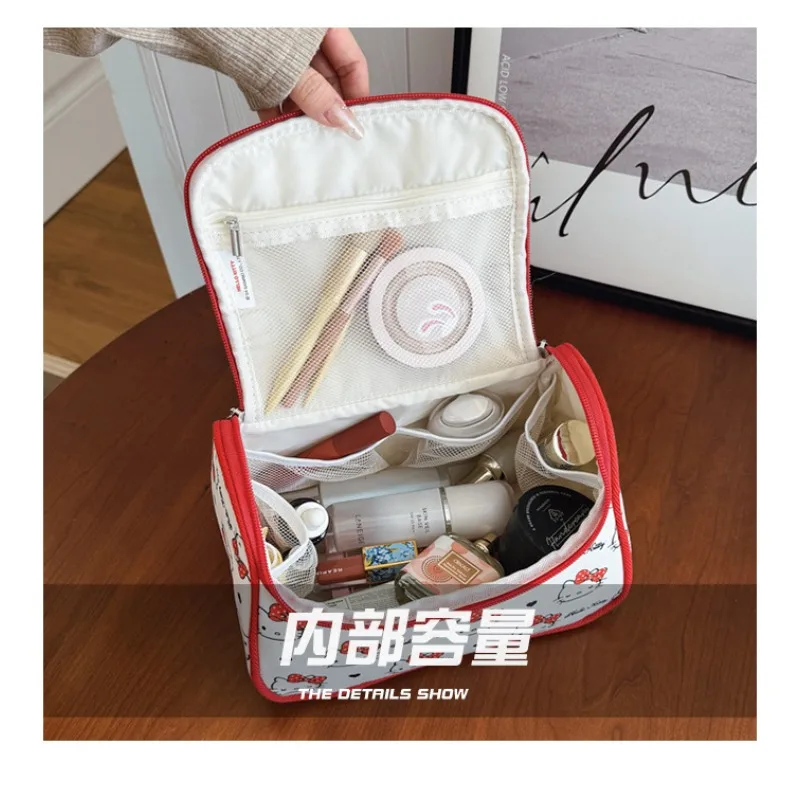 Japanese Style Cartoon Sanrio Makeup Bag Kawaii HelloKitty Multi Functional Storage Bag Home Furnishings view 5