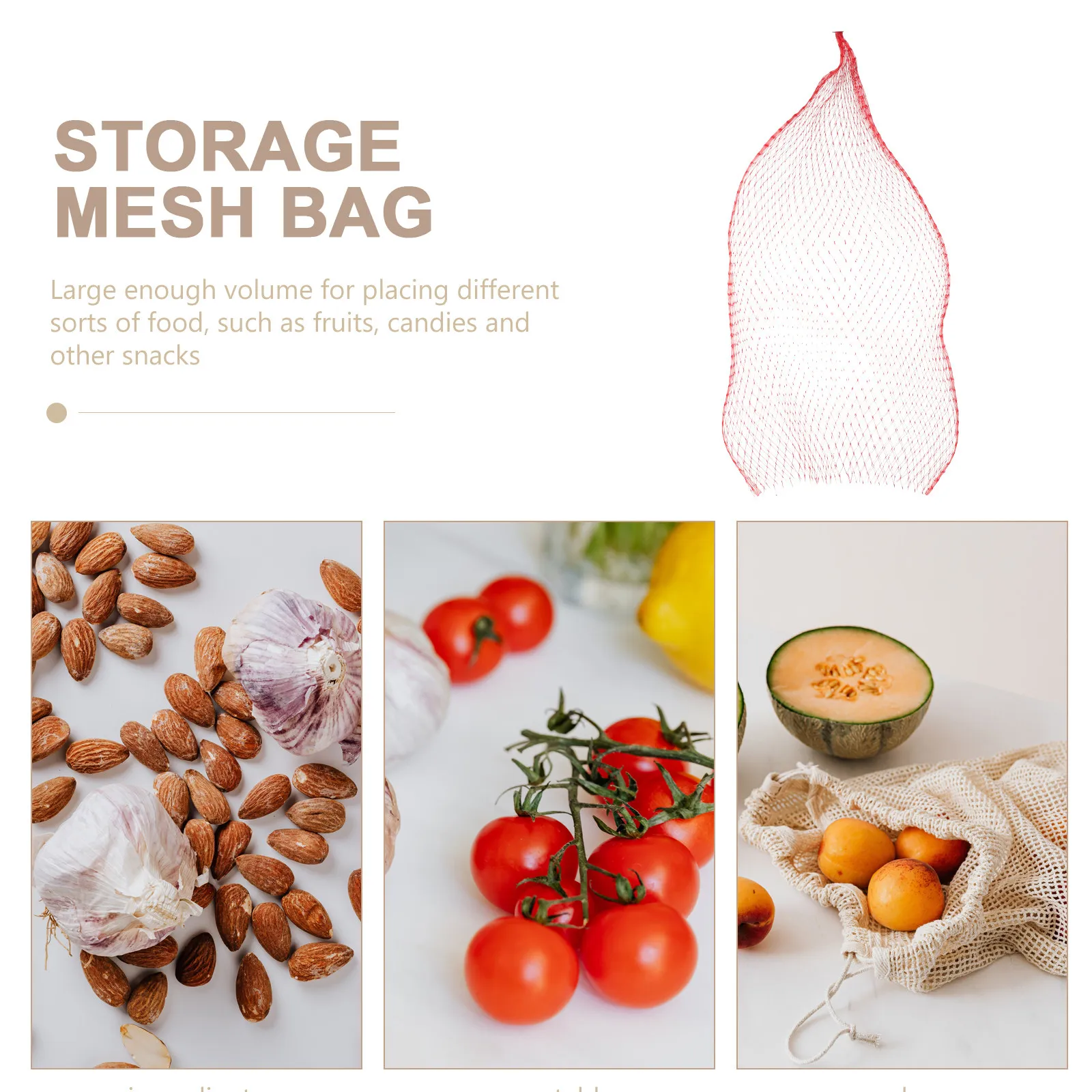 100Pcs Portable Mesh Produce B - Produce Bag Reusable Mesh recension och pris