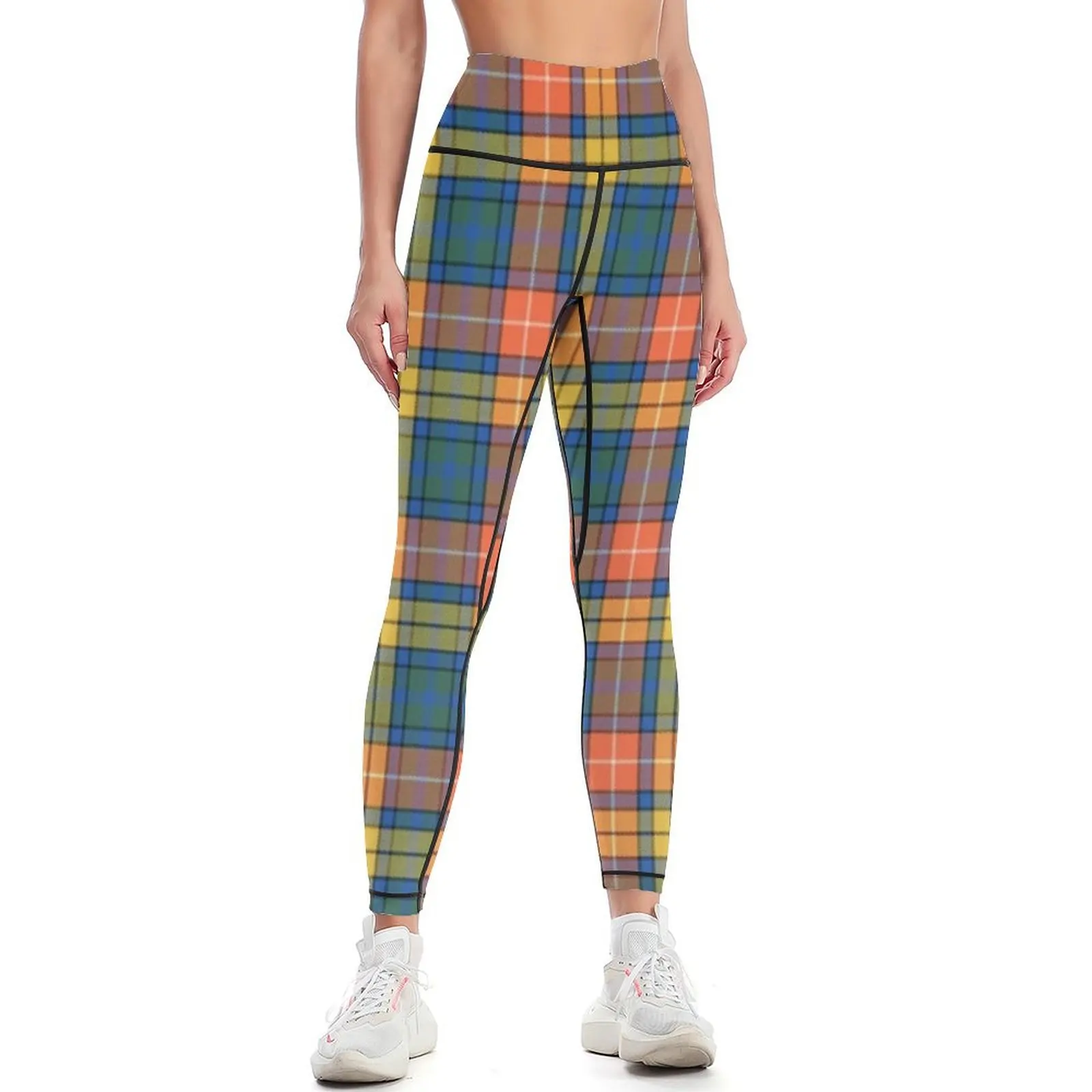 

Clan Buchanan Ancient Tartan Plaid Leggings Women sportwear flared Womens Leggings