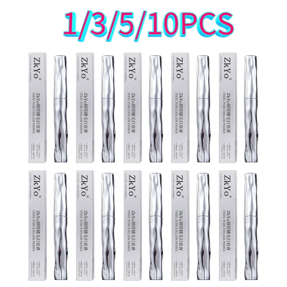 Tubo de aço cílios rímel primer à prova dwaterproof água rímel primer curling sweatproof não agarrando extensões de cílios com escova espiral