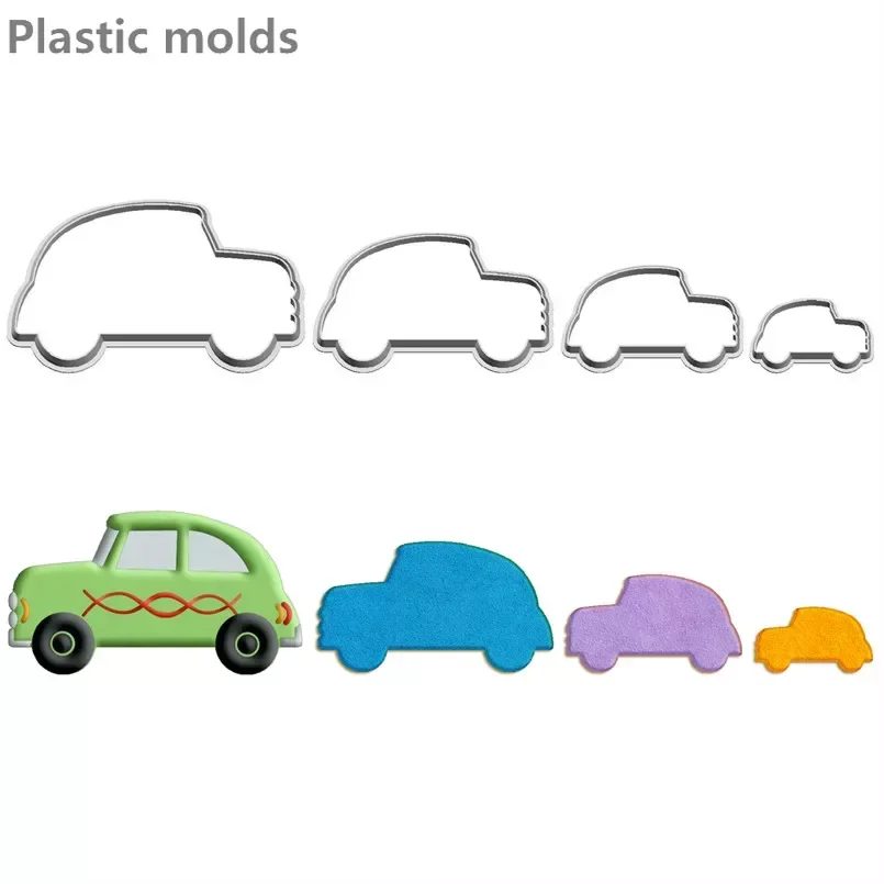 

Four Specifications Cartoon Transportation Tools,7008 Old Style Car,Plastic Molds,Cake Fondant Tools,Cookie Sushi Cutters