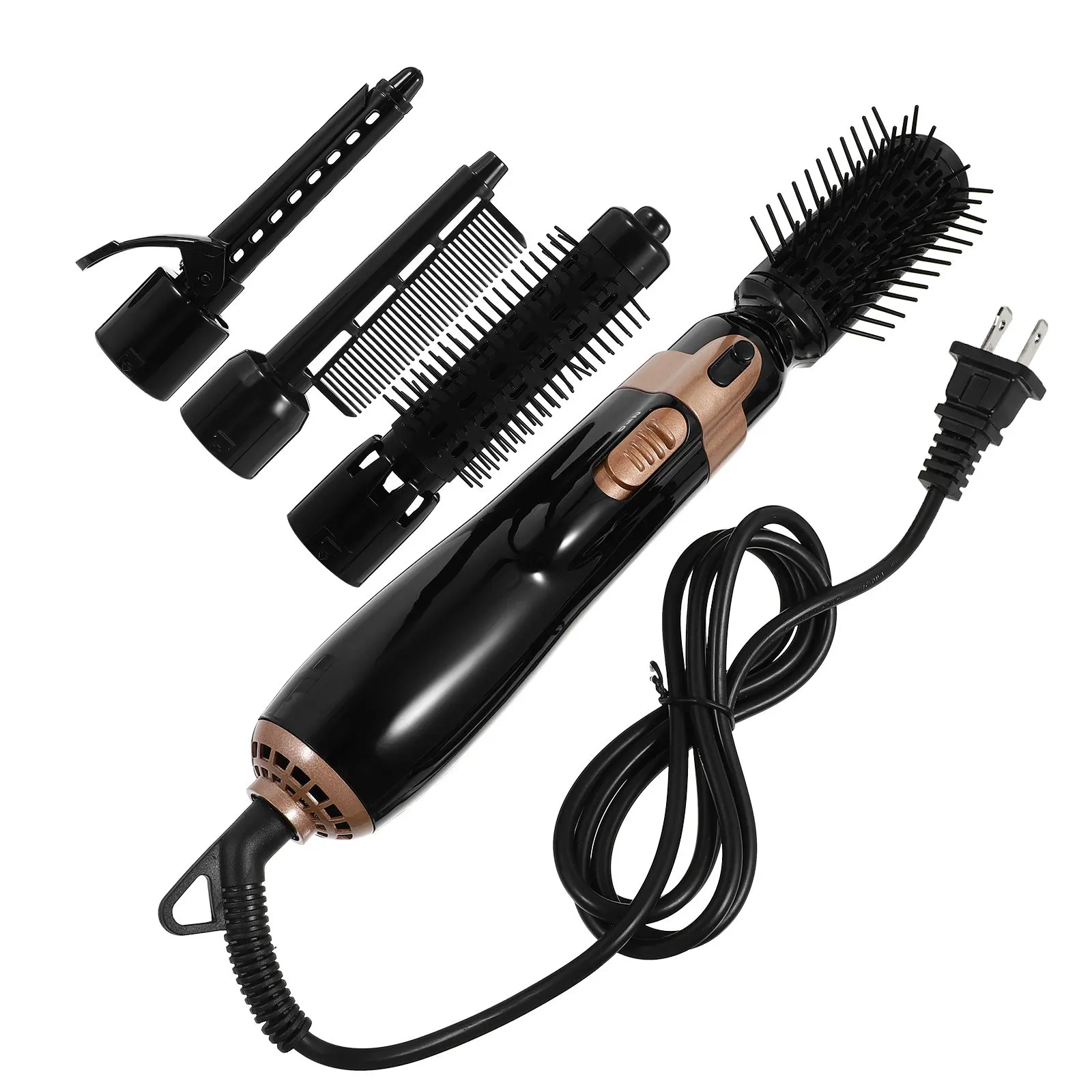 

1Set Heating Hair Curler 4-in-1 Curling Wand Fine Craftsmanship Rapid 30S Warm Up Compact Design for Home Travel Styling