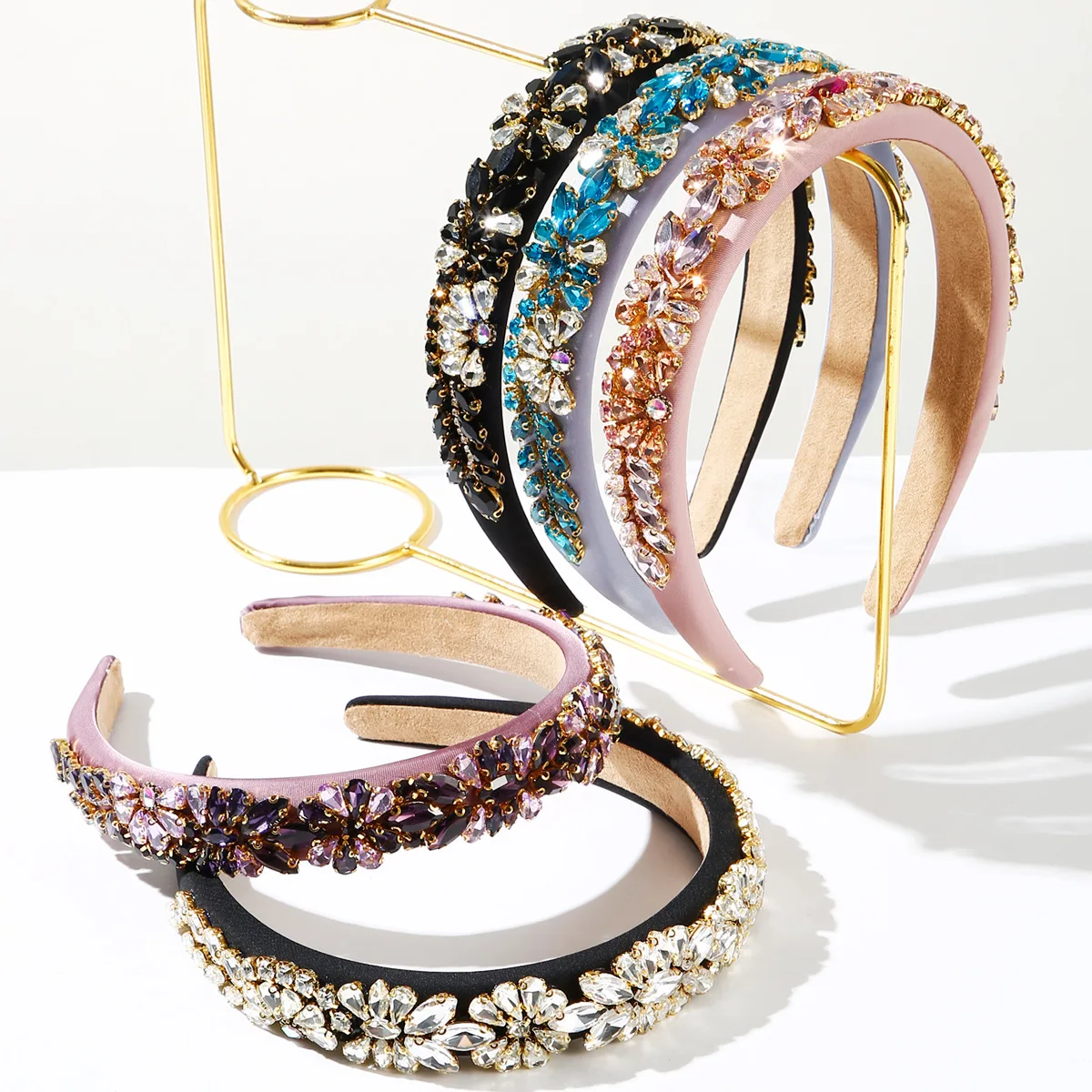 

Fashion new Baroque heavy industry full diamond headband retro sponge heightens temperament advanced hair accessories supply