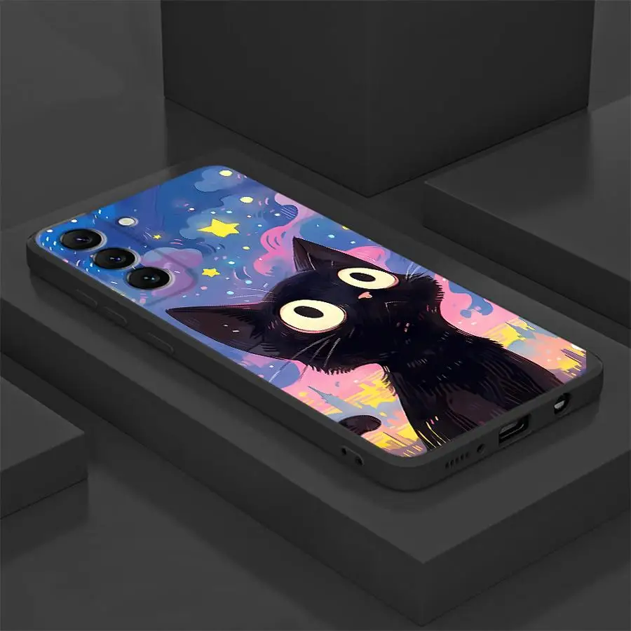 삼성 갤럭시 아트 귀여운 고양이 전화 케이스, 럭셔리 커버, A10, A10e, A10s, A20, A20s, A04s, A30, A02, A40, A02s, A03, A05s, A06