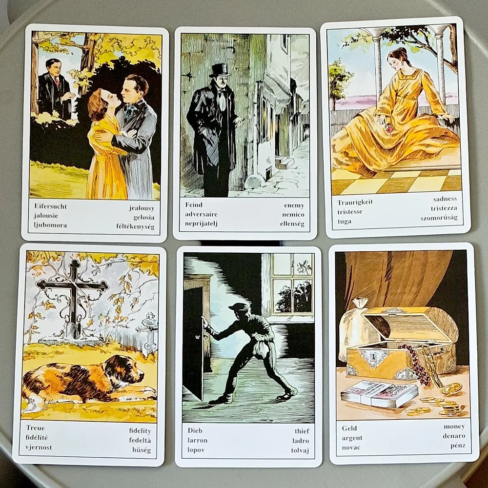 36 Pcs Classic Oracle Cards with Multilingual Meanings & Zodiac Constellation Backs
