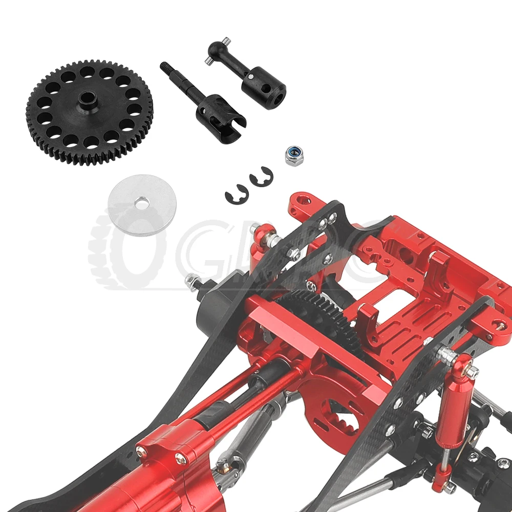 Steel Duty Geabox Connect Motor Mount 32P 60T Spur Gear and Gear Shaft Kit for Axial SCX10 PRO 1/10 RC Crawler Upgrade Part