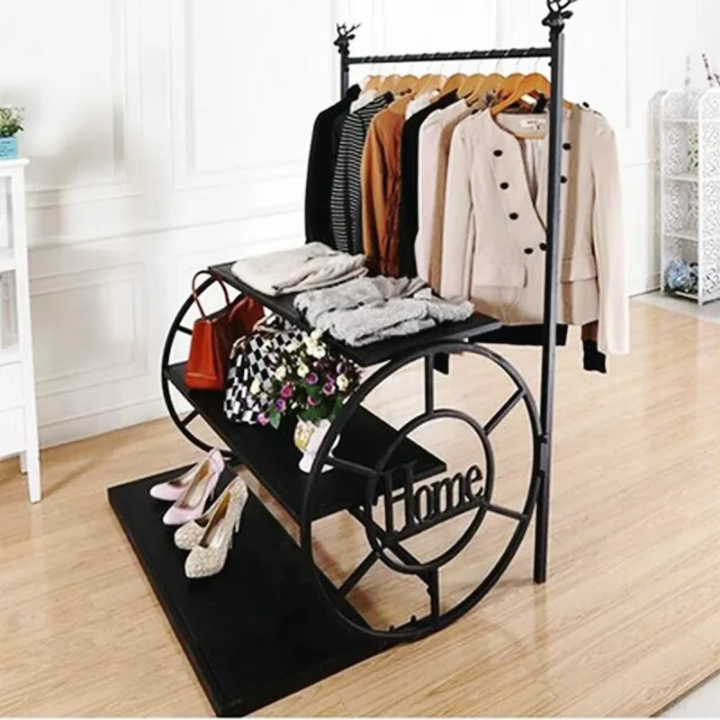 Factory New Clothing Store Display Rack, Flowing Water Table, Floor-to-ceiling Shelf Display Rack, Nakajima
