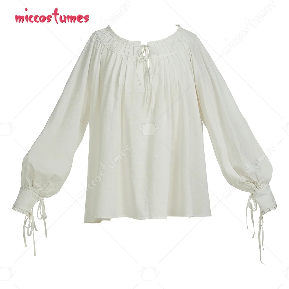 

Miccostumes Women's Medieval Renaissance Vintage White Lace Up Long Sleeve Women's Blouse Halloween Cosplay Costume