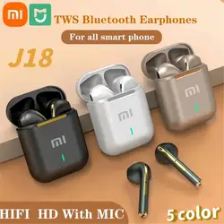 Mijia Xiaomi J18 Wireless In-ear Bluetooth 5.0 Headphones TWS Earphone Noise Cancelling Earbuds Touch Control Handsfree Headset